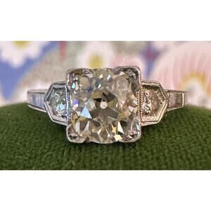 Edwardian Old European Cut Diamond Ring 1.26 Cttw -18k